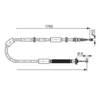 BOSCH Seilzug, Feststellbremse 1 987 482 239 - 1987482239...