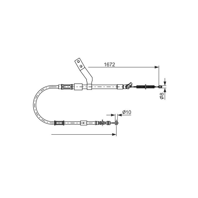 BOSCH Seilzug, Feststellbremse 1 987 482 261 - 1987482261 passend für 46430 20580