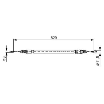BOSCH Seilzug, Feststellbremse 1 987 482 372 - 1987482372...