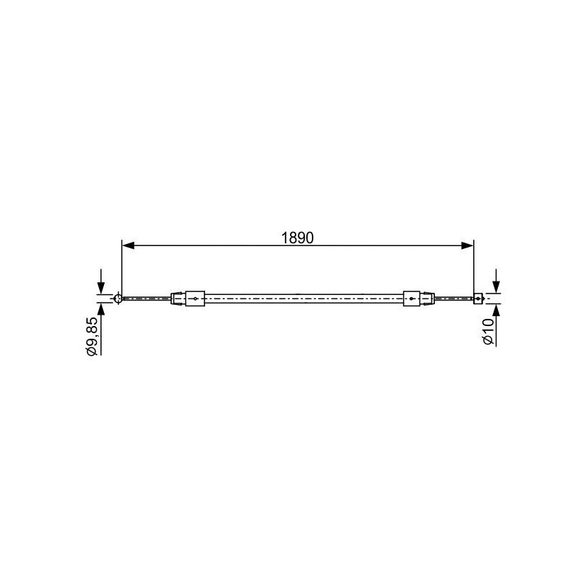 BOSCH Seilzug, Feststellbremse 1 987 482 444 - 1987482444 passend für 7L0 721 556