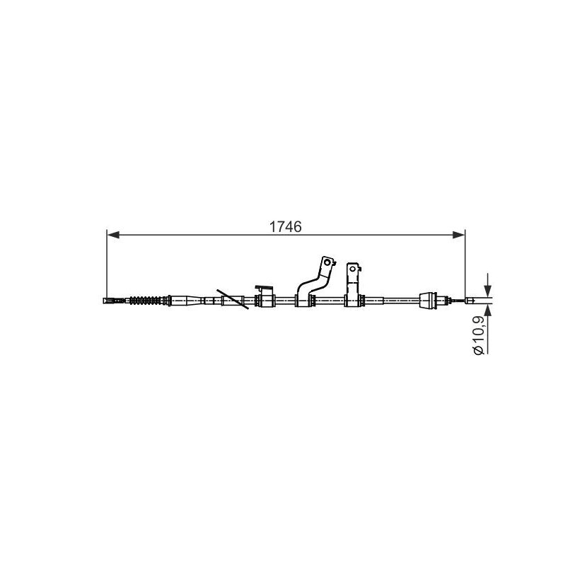 BOSCH Seilzug, Feststellbremse 1 987 482 572 - 1987482572 passend für 59760A6300