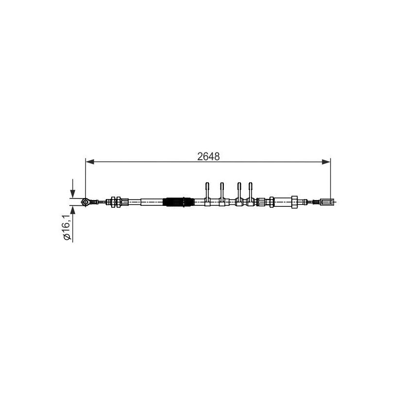 BOSCH Seilzug, Feststellbremse 1 987 482 596 - 1987482596 passend für 13 503 140 80