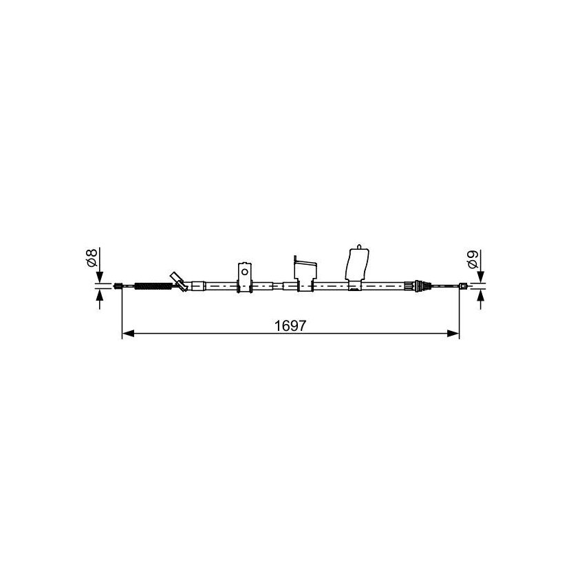 BOSCH Seilzug, Feststellbremse 1 987 482 627 - 1987482627 passend für 36531JG00A