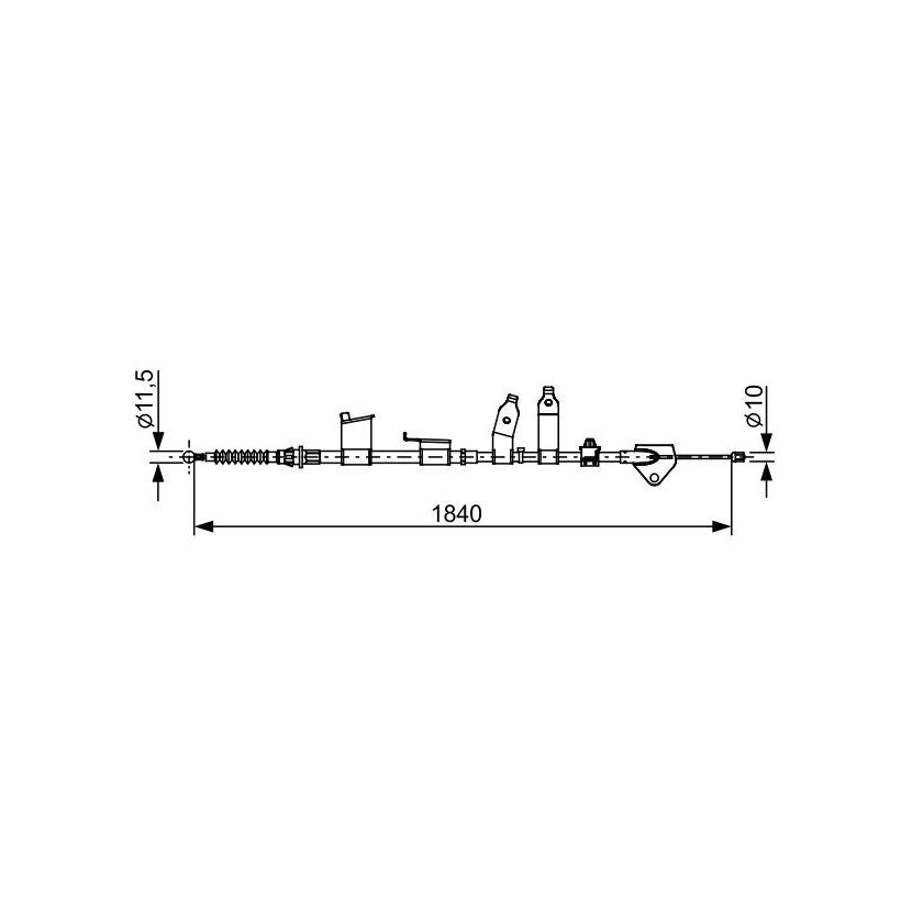 BOSCH Seilzug, Feststellbremse 1 987 482 653 - 1987482653 passend für 46420 02130