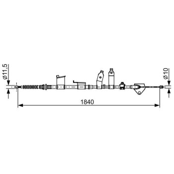 BOSCH Seilzug, Feststellbremse 1 987 482 653 - 1987482653...