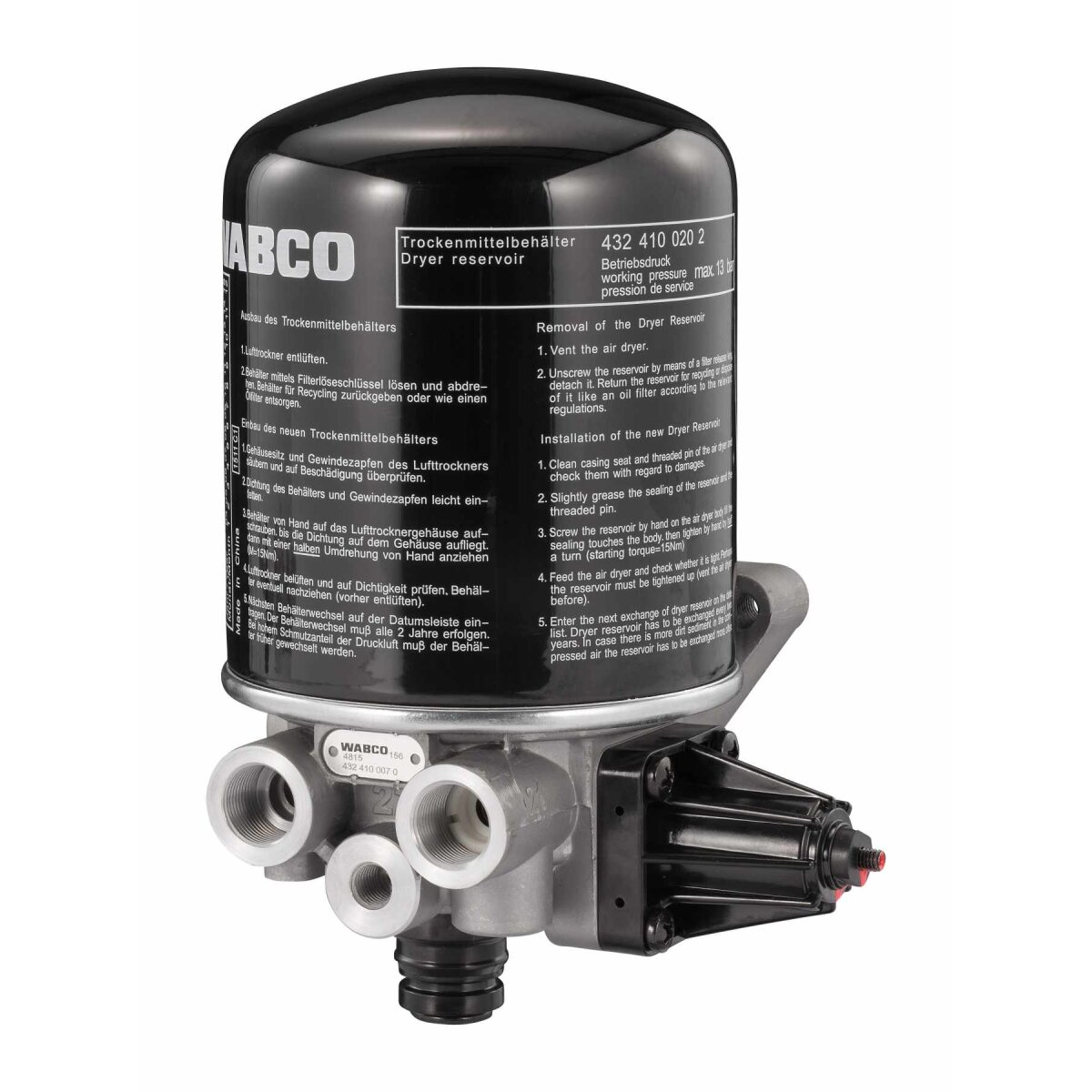 Wabco Lufttrockner Einkammer 4324100070 - 432 410 007 0