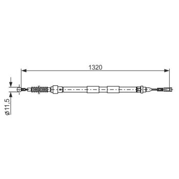 BOSCH Seilzug, Feststellbremse 1 987 482 874 - 1987482874...