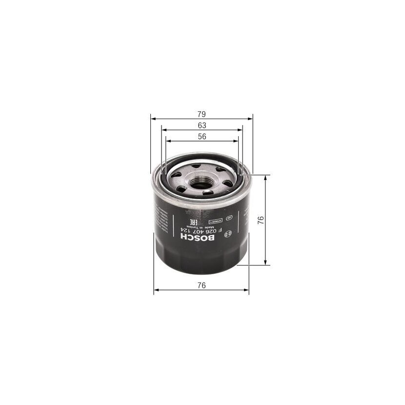 BOSCH Ölfilter F 026 407 124 - F026407124 passend für MD136790