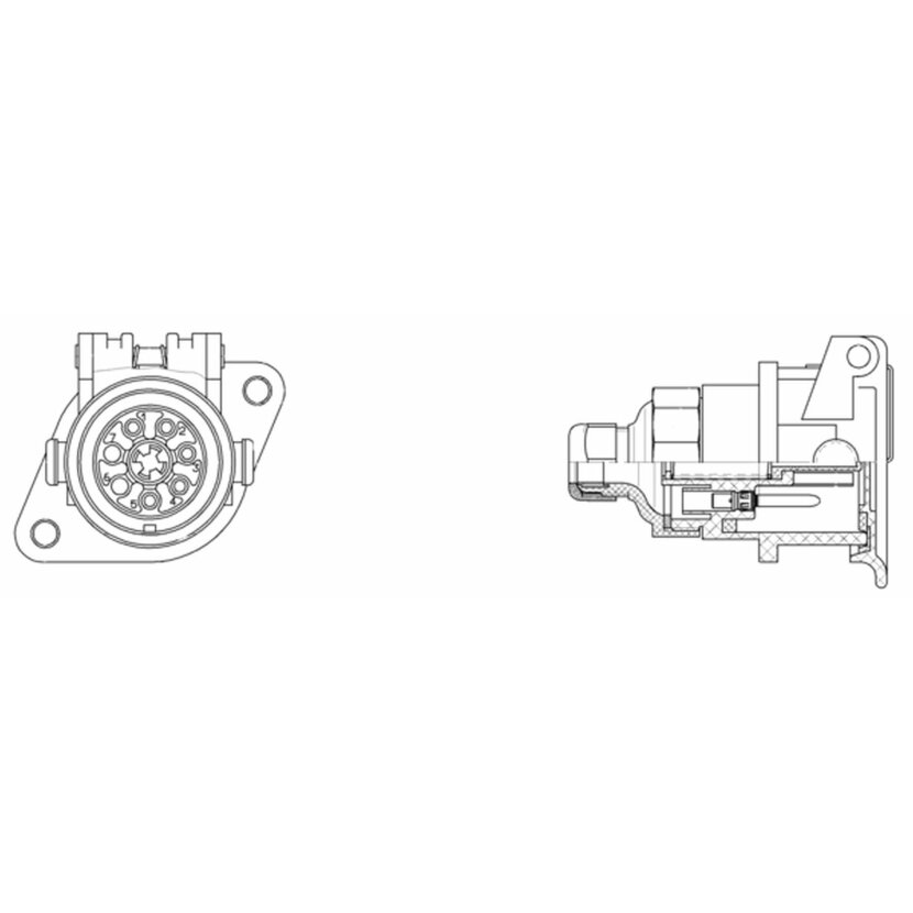 Wabco ABS-Steckdose 4460083802 - 446 008 380 2 passend für 2304006