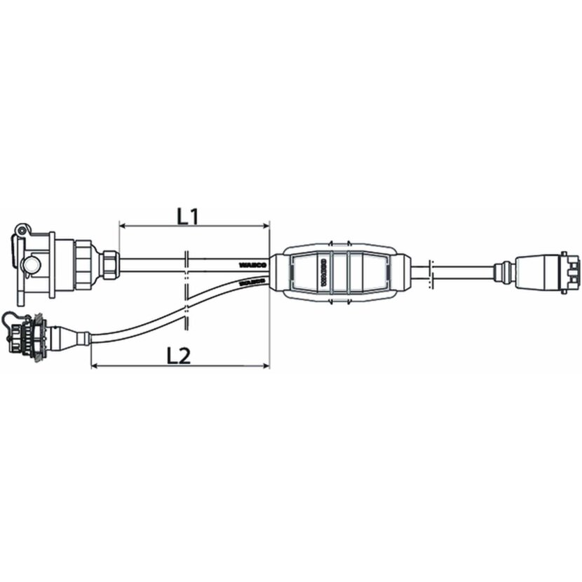 Wabco Versorgungsleitung mit ABS-Steckdose 4491440570 - 449 144 057 0