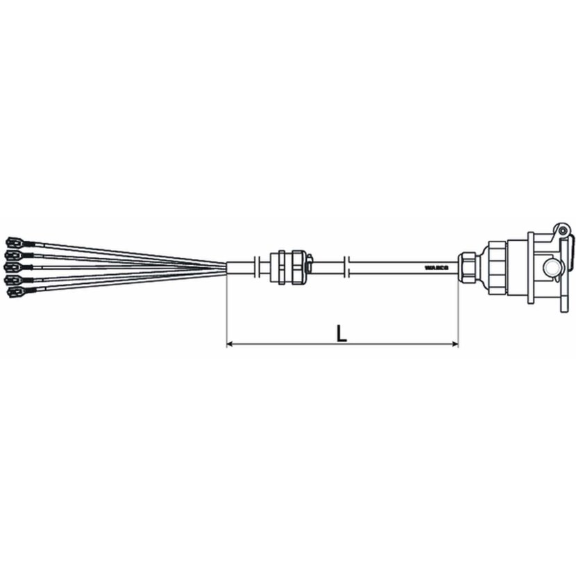 Wabco Kabel mit ABS-Steckdose 4491520600 - 449 152 060 0