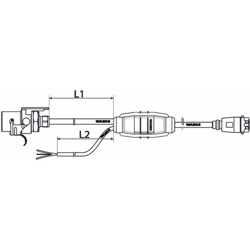 Wabco Versorgungleitung mit ABS-Stecker 4492343370 - 449 234 337 0