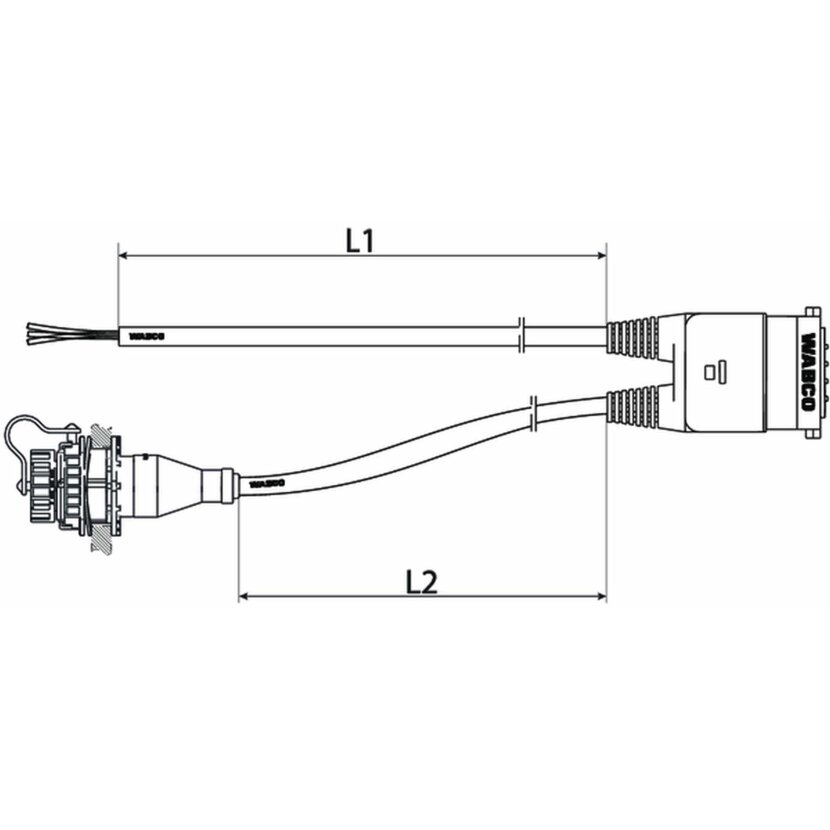 Wabco Versorgungsleitung mit ABS-Steckdose 4493140170 - 449 314 017 0