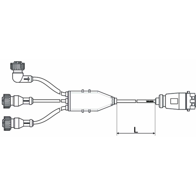 Wabco Kabel mit Gerätesteckdose 4493720300 - 449 372 030 0 passend für 1022114