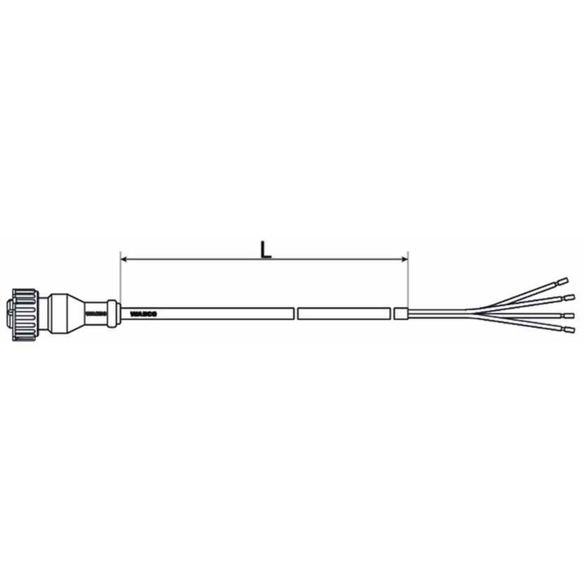 Wabco Kabel mit Gerätesteckdose 4494200500 - 449 420 050 0