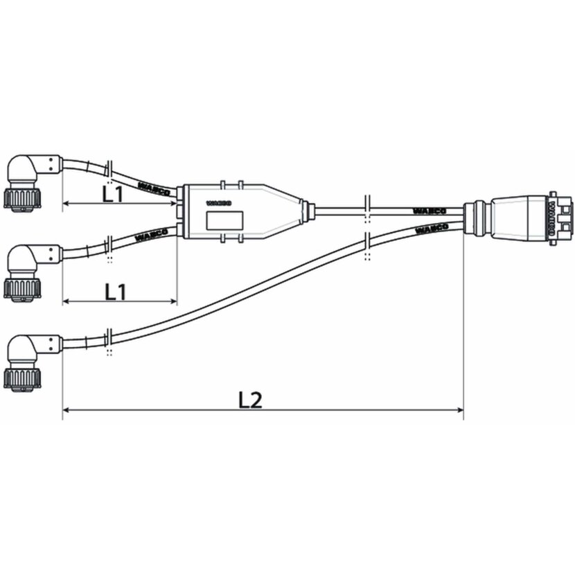 Wabco Kabel mit Gerätesteckdose ABS 4495443330 - 449 544 333 0 passend für 77082