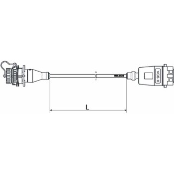 Wabco Kabel mit Gerätesteckdose ABS 4496150800 - 449...