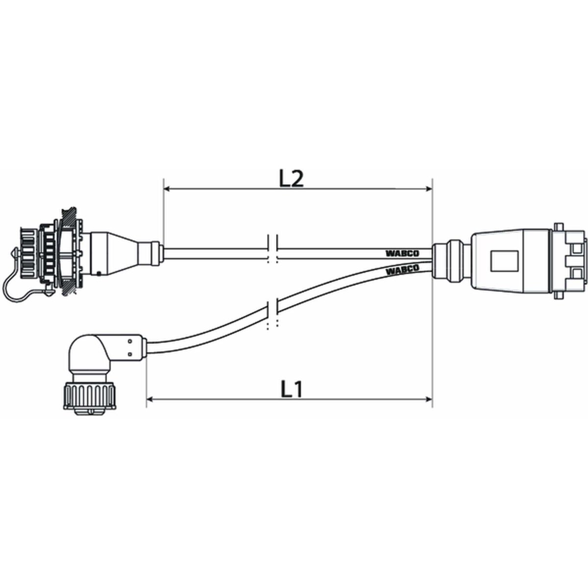 Wabco Kabel mit Gerätesteckdose ABS 4496162530 - 449 616 253 0 passend für 1065505