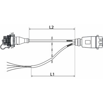 Wabco Kabel mit Gerätesteckdose ABS 4496171570 - 449...