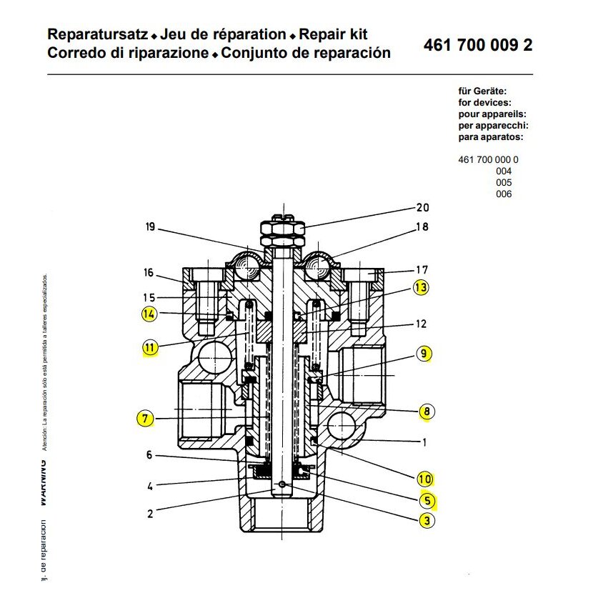 Wabco Reparatursatz 4617000092 - 461 700 009 2
