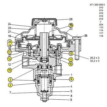 Wabco Reparatursatz 4712000072 - 471 200 007 2