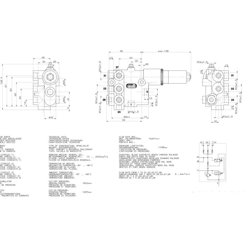 Wabco Abschaltventil 4773970070 - 477 397 007 0