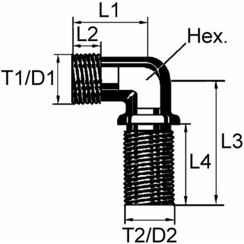 Wabco Winkelstück 8934001244 - 893 400 124 4 passend...