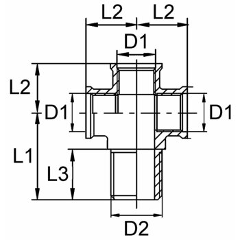 Wabco Kreuzstück 8935500534 - 893 550 053 4 passend...