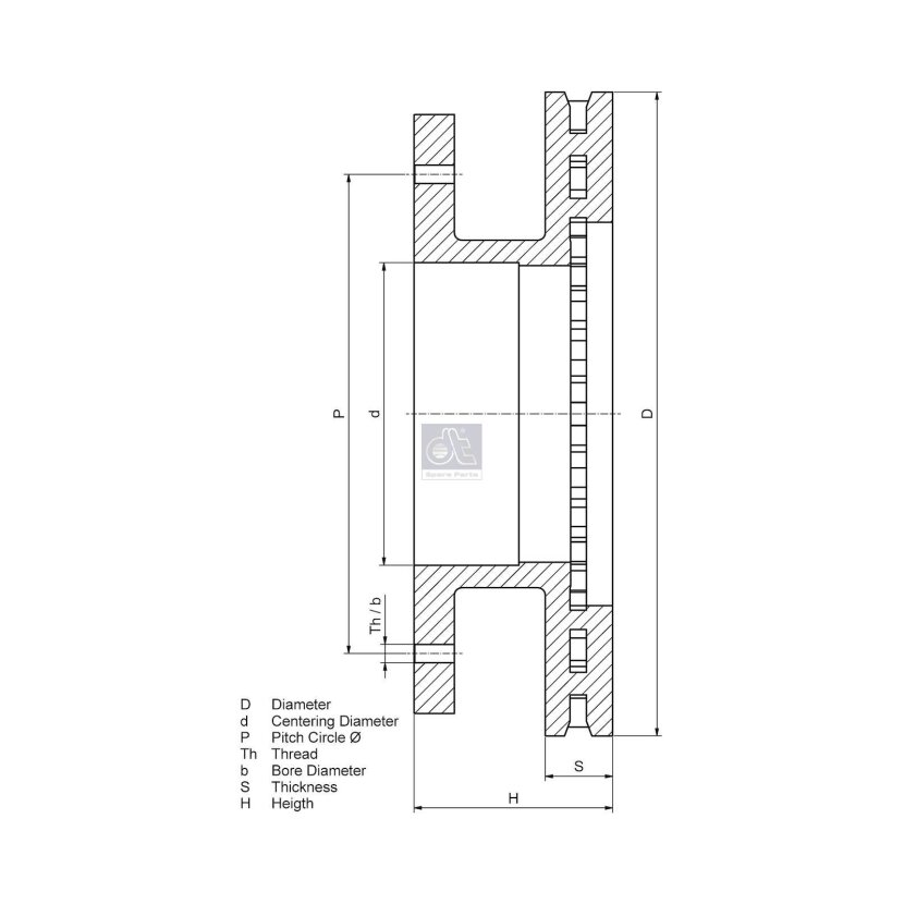 DT Bremsscheibe 10.14107 - 1014107 passend für 1962283