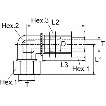 Wabco Winkeldurchgangsverschraubung 8938400340 - 893 840...