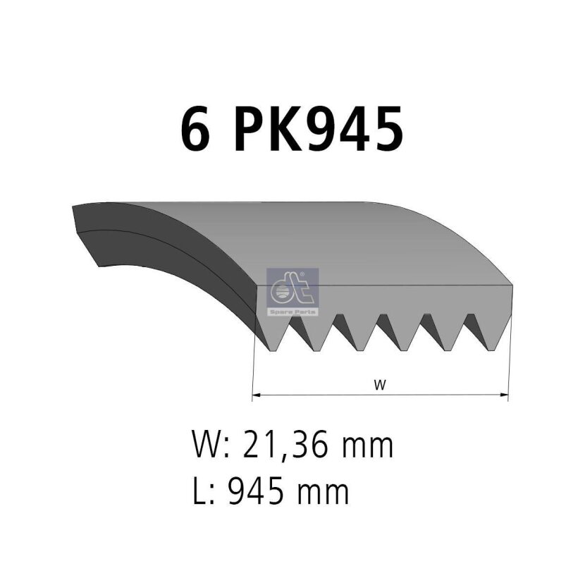 DT Keilrippenriemen 12.15419 - 1215419 passend für 03G903137A