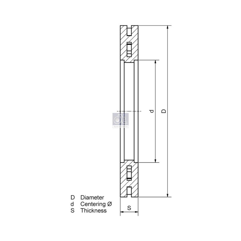 DT Bremsscheibe 2.40345 - 240345 passend für 1962339