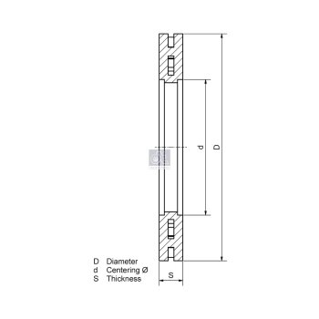 DT Bremsscheibe 2.40551 - 240551 passend für 1962338