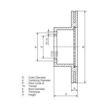 DT Bremsscheibe 2.40558 - 240558 passend für 68323232