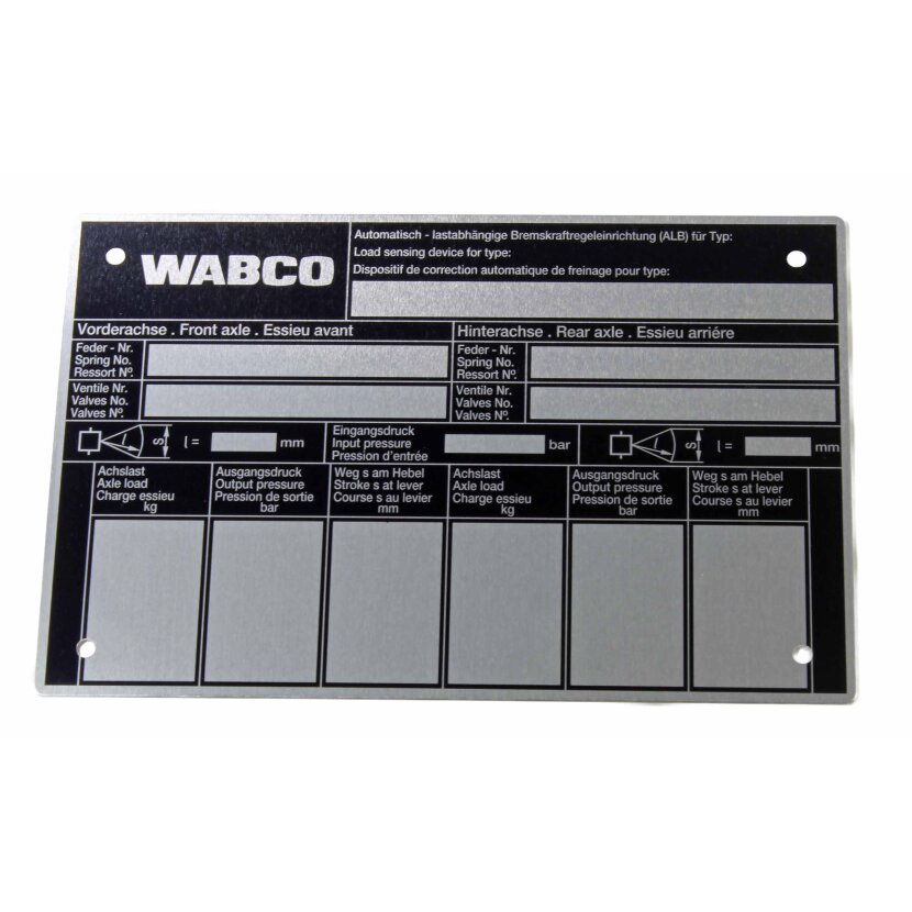 Wabco Schild 8991446304 - 899 144 630 4 passend für 2380006