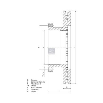 DT Bremsscheibe 3.62052 - 362052 passend für 1962303