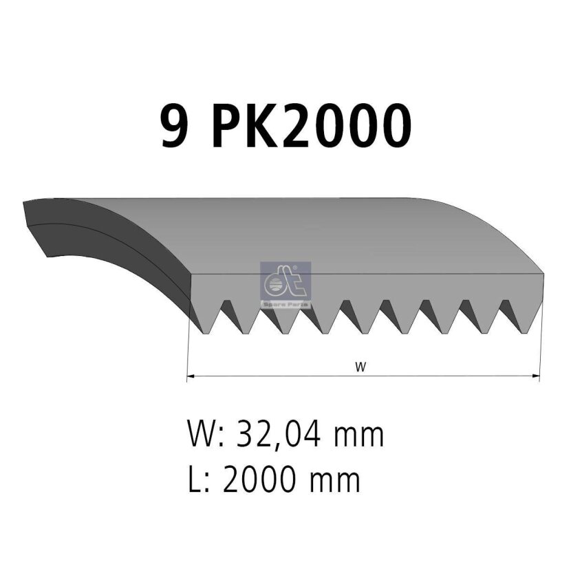 DT Keilrippenriemen 4.80702 - 480702 passend für A0139973592