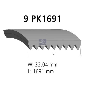 DT Keilrippenriemen 4.80765 - 480765 passend für...