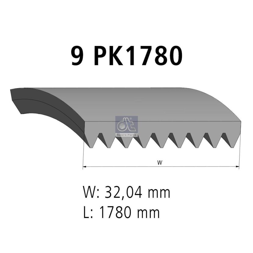 DT Keilrippenriemen 4.80766 - 480766 passend für A0159972192