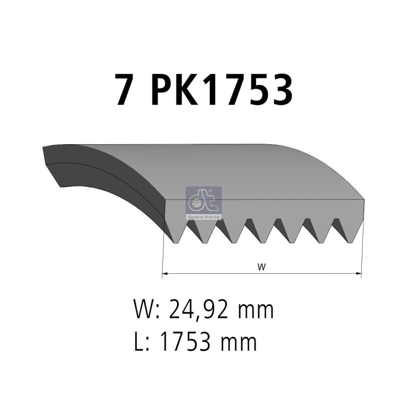 DT Spare Parts Keilrippenriemen 5.41421 - 541421 für 1638698