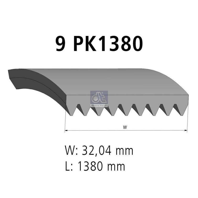 DT Keilrippenriemen 5.41423 - 541423 passend für 1654398
