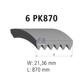 DT Keilrippenriemen 6.31547 - 631547 passend für 11...