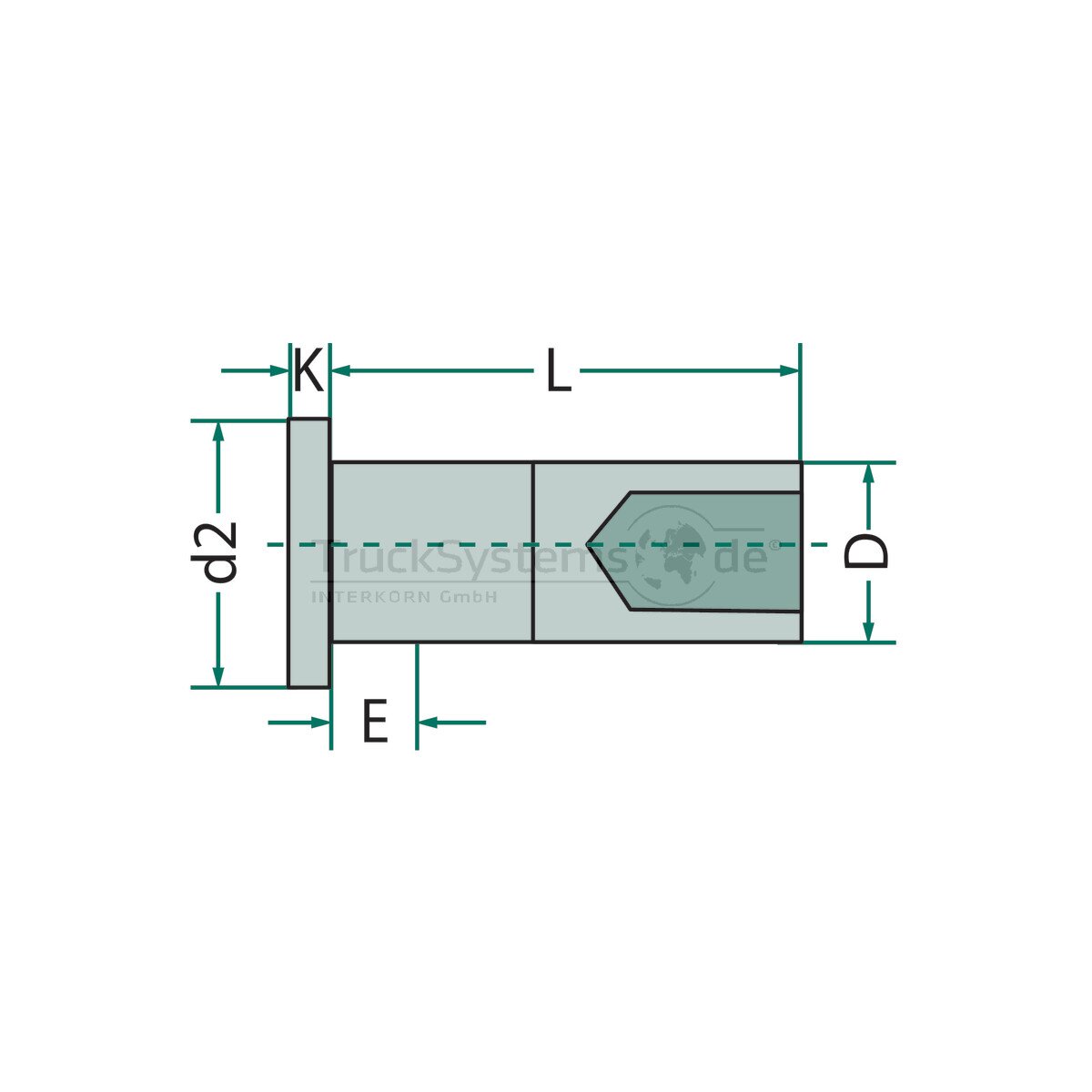 DT Spare Parts Niete, Trommelbremsbelag 6.60301 - 660301 für 50 1026 ...