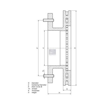 DT Spare Parts Bremsscheibe 7.36027 - 736027 für...