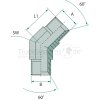 Winkel Adapter 1/4 M-BSP x 1/4 M-BSP 45°