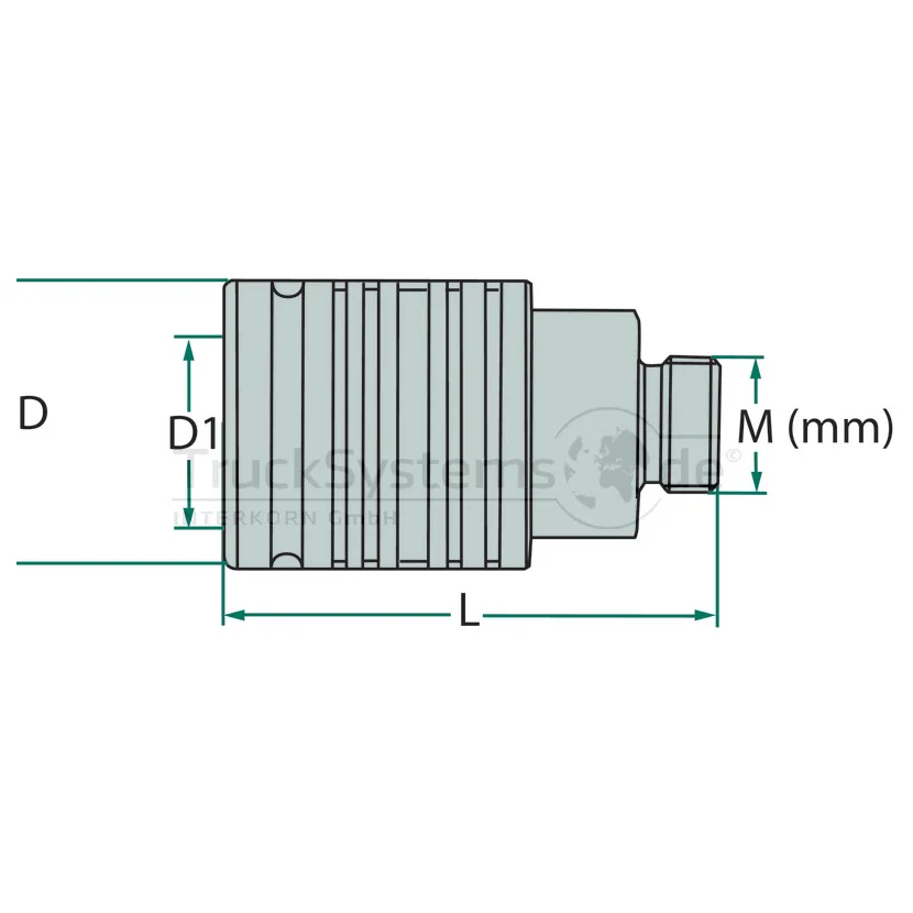 Kontermutter UDK 15L (M22x1,5) DN12-BG3, 42,29