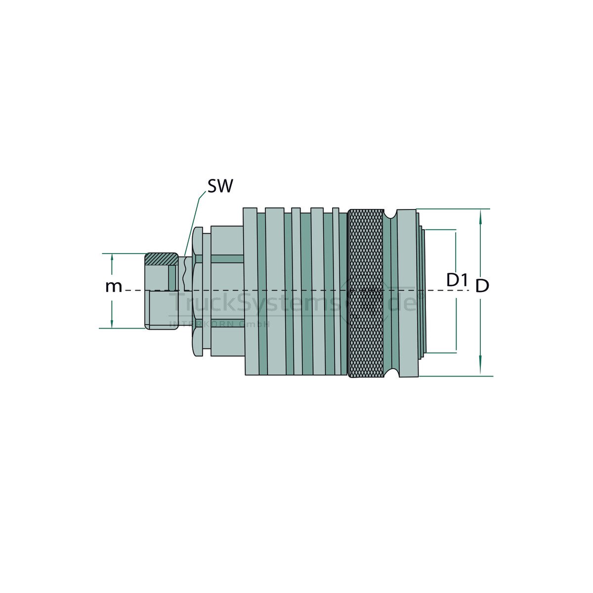 Kontermutter 15L (M22x1,5) DN12-BG3, 20,36