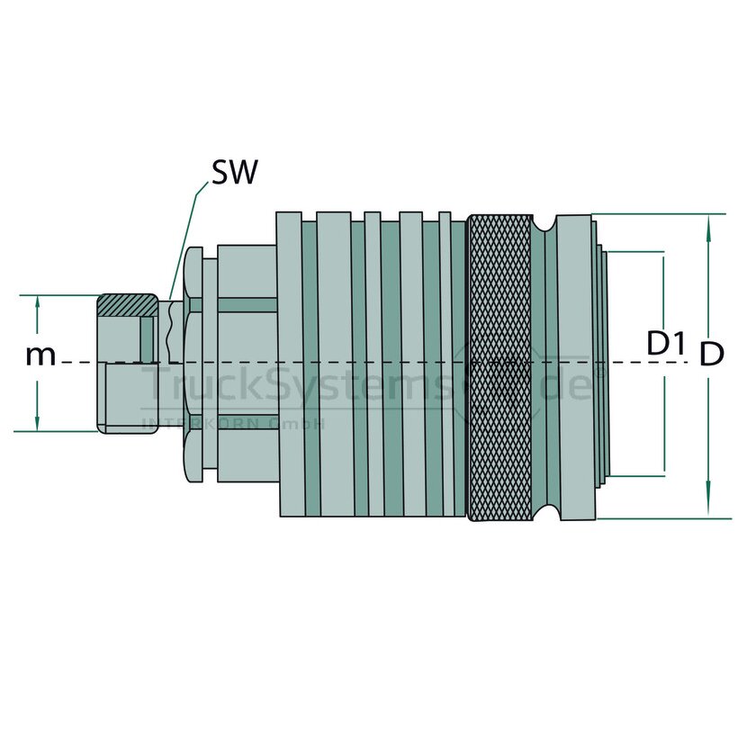 Kontermutter G1/2, Höhe 4 mm mit 3 Schrauben und Unterlegscheibe