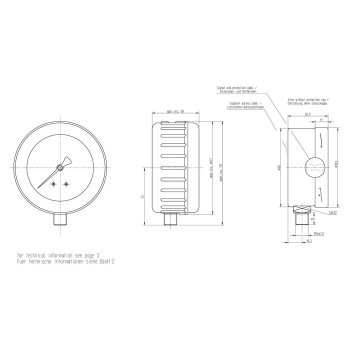 Wabco Manometer Prüfmanometer 4530040050 - 453 004...