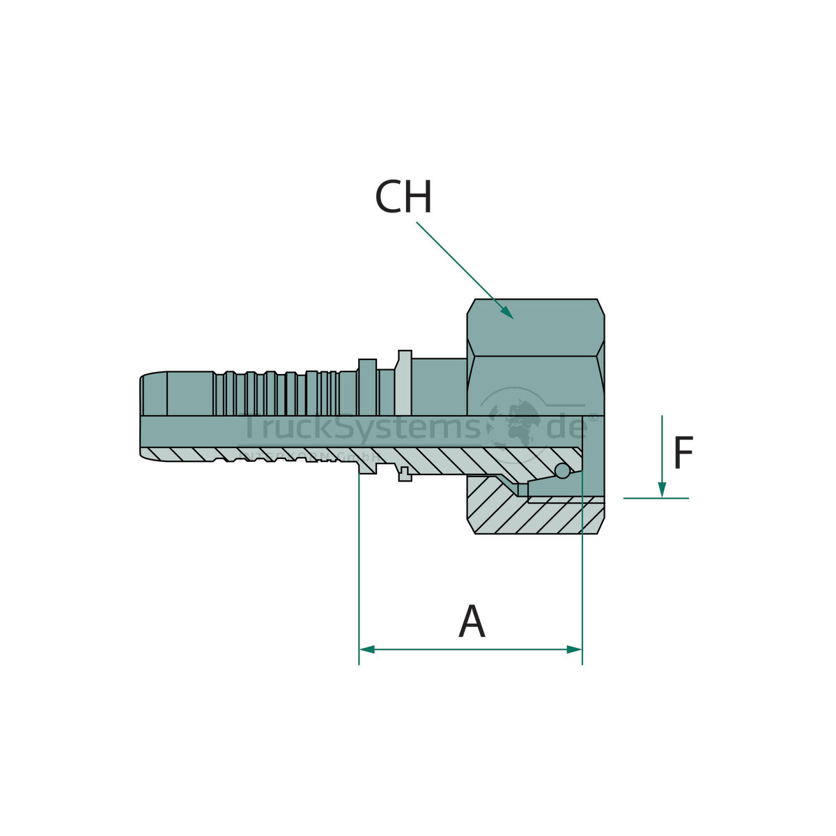 PN 20 DKOL M30x2.0 (22L) Zink Nickel